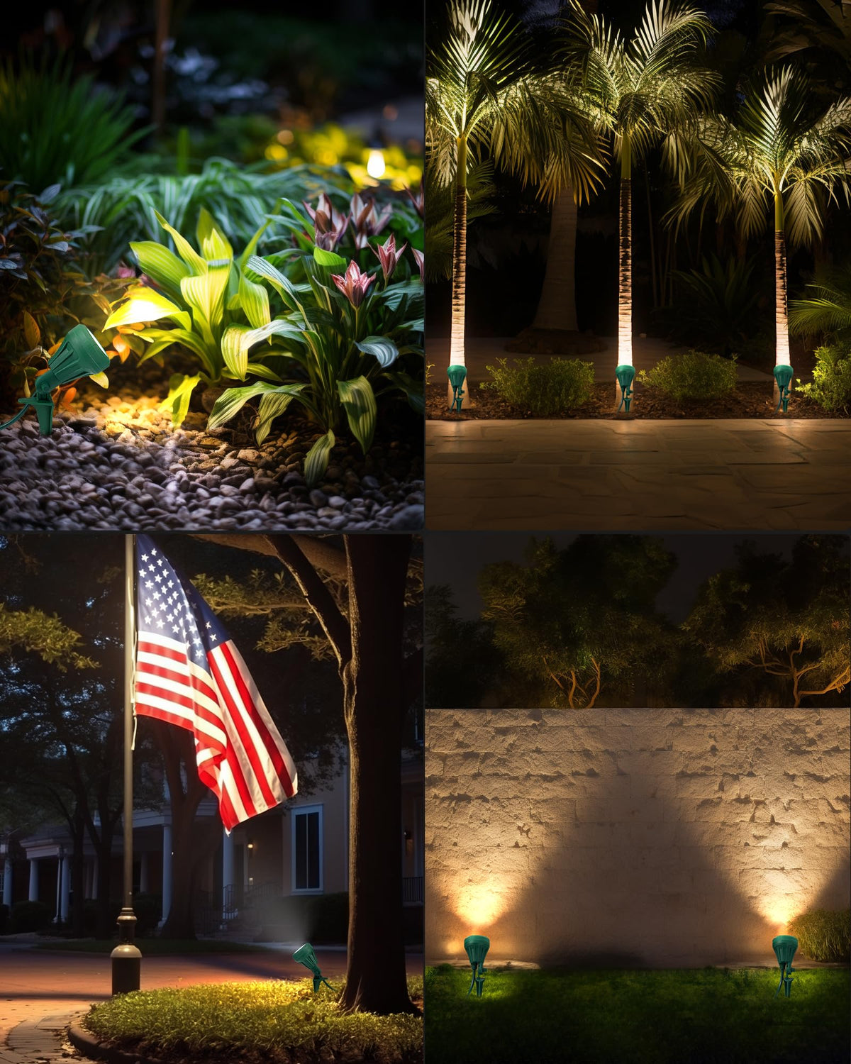 DEWENWILS 90° adjustable head aligns with yard features.