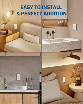 DEWENWILS texture white plate enhances any room decor style
