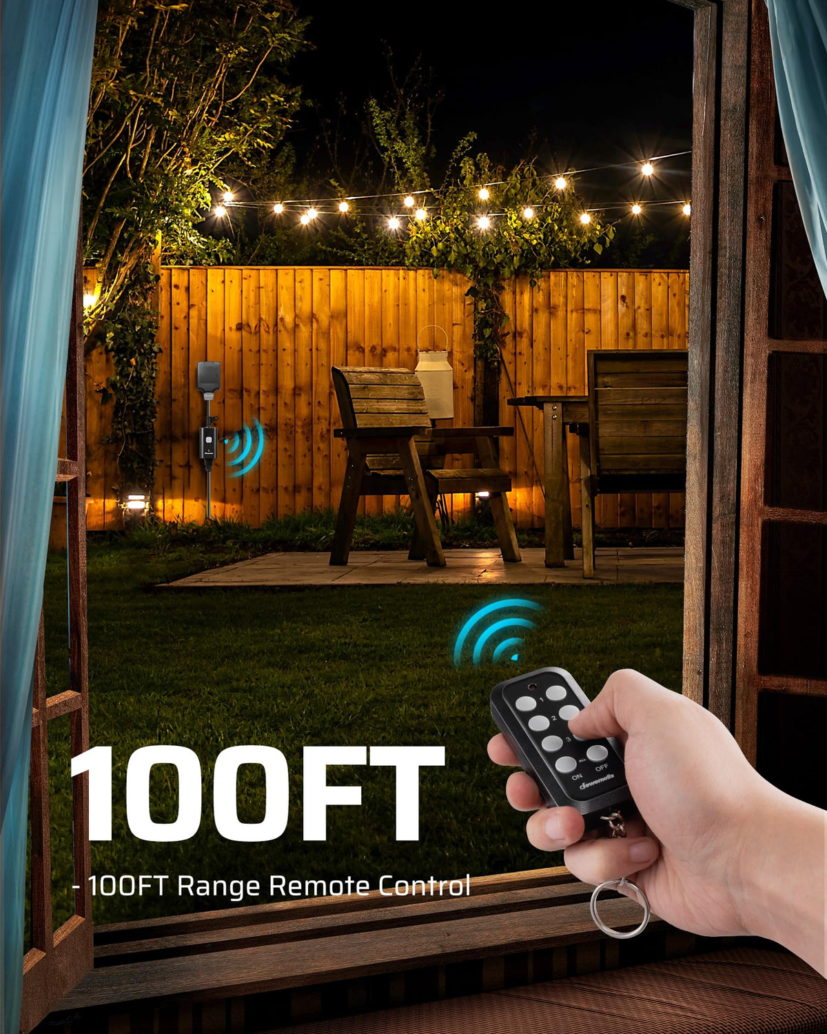 DEWENWILS three outlet power unit supports multiple devices with one switch