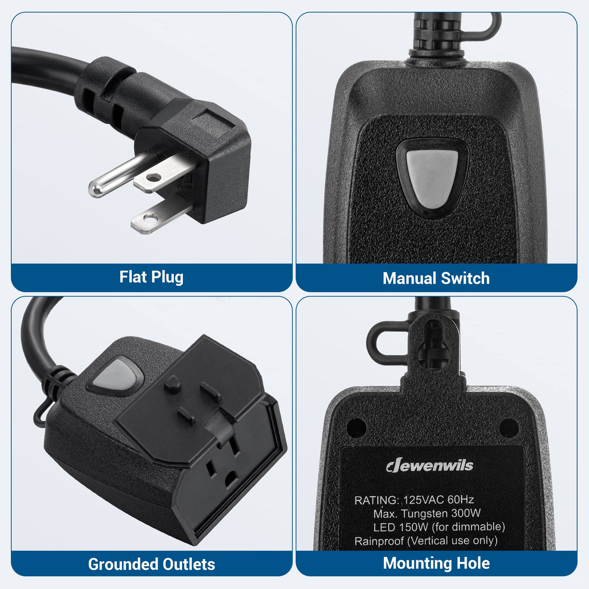 DEWENWILS tool-free installation for easy setup