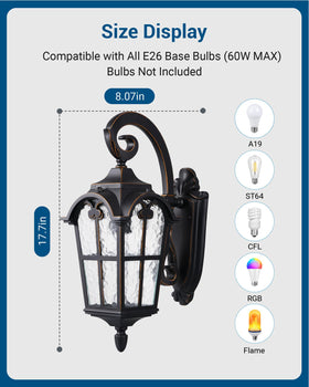 DEWENWILS wall light with Edison bulb look adds vintage charm