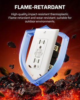 Dewenwils wall plate included with the GFCI outlet kit.