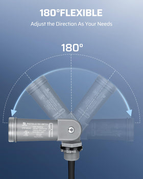 DEWENWILS waterproof photocell housing protects against rain, snow, and dust