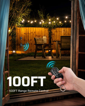 DEWENWILS waterproof plug-in dimmer ensures safe outdoor lighting.