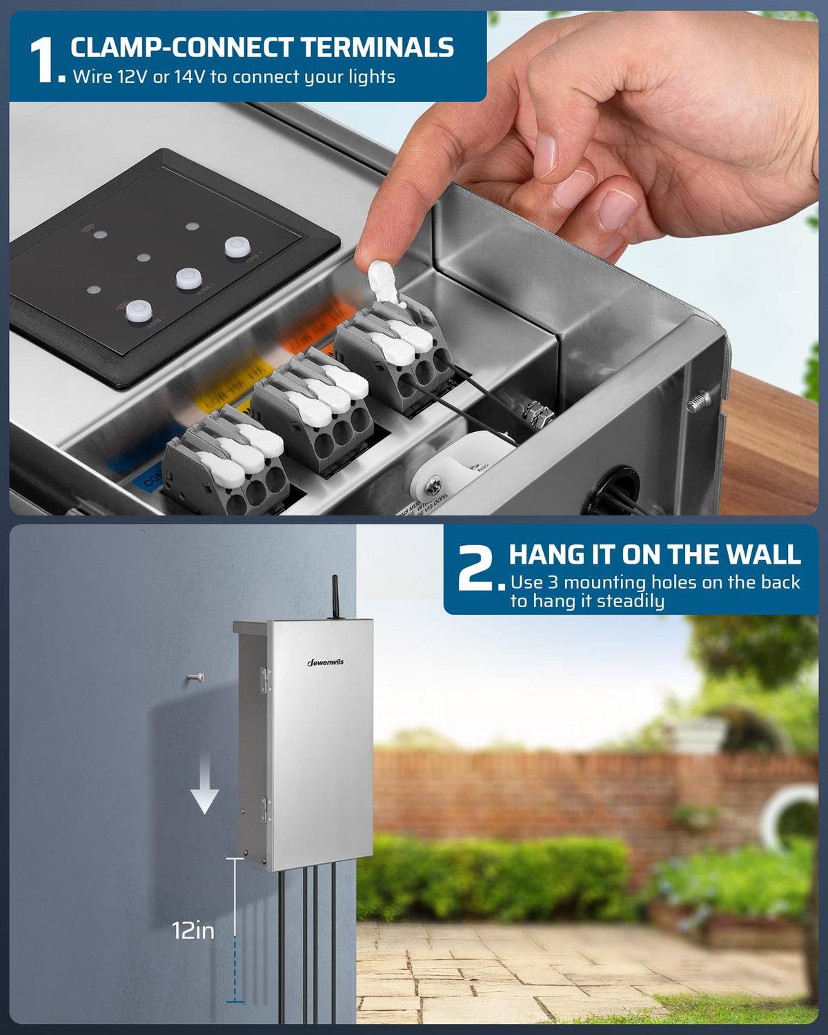 Weatherproof DEWENWILS cabinet ready for year-round use