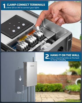 Weatherproof DEWENWILS cabinet ready for year-round use