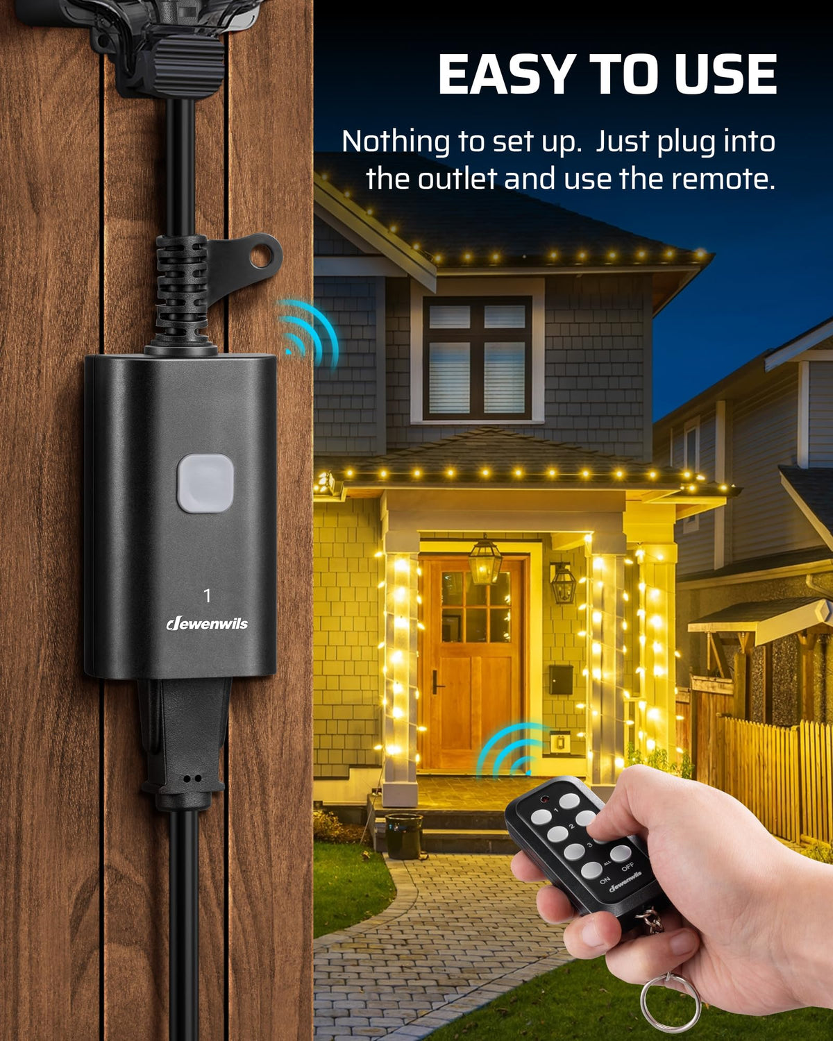 DEWENWILS weatherproof outlet enclosure designed to endure rain and harsh weather
