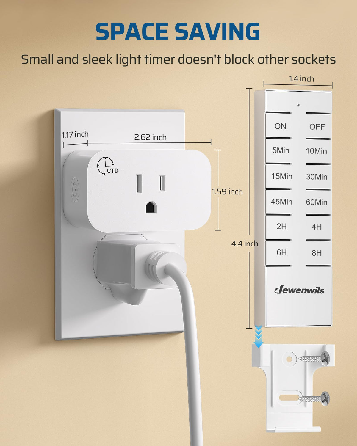 DEWENWILS 100 ft RF range shown as reliable through walls.