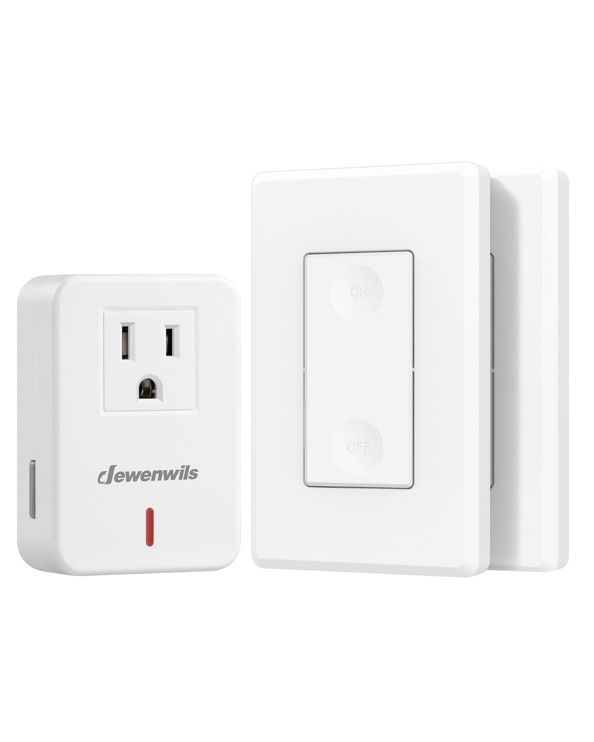 DEWENWILS wireless remote wall switch controls lamps from a distance.