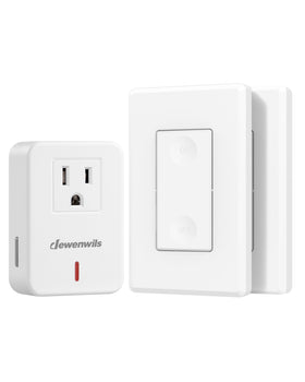 DEWENWILS wireless remote wall switch controls lamps from a distance.