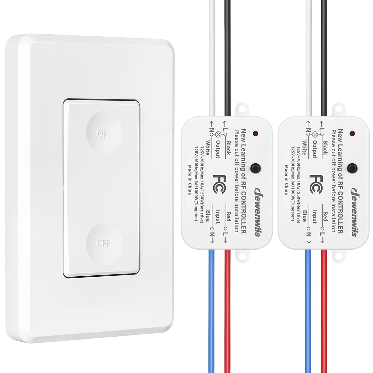 DEWENWILS wireless switch kit installation enables easy wiring-free lighting control