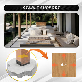 DEWHONETE reinforced base plate provides stable support for pergolas and balconies.