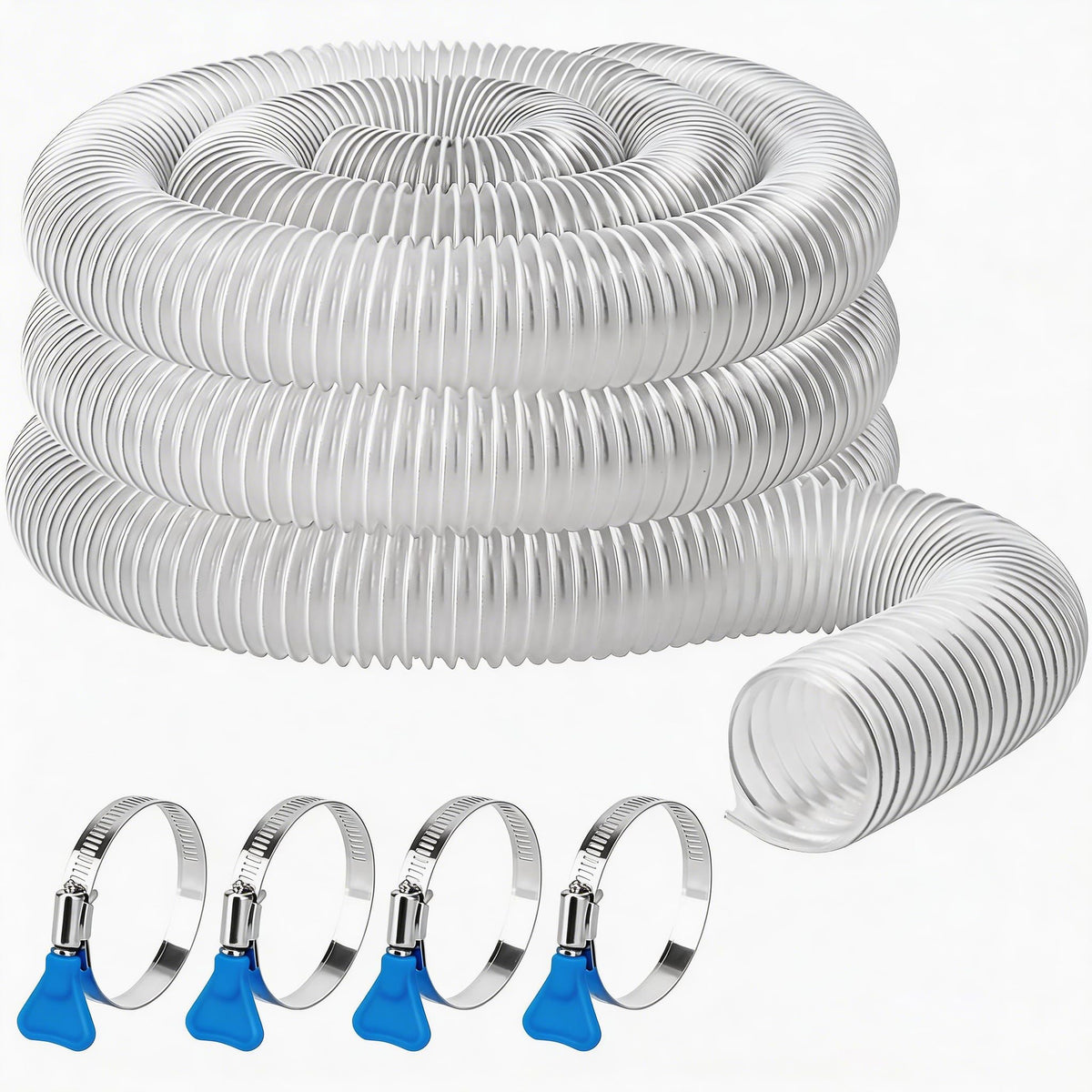 Dewhush 2.5in dust hose with clamps for 10 ft setup improves airflow