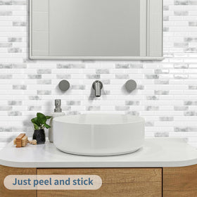 DEWOO waterproof self-adhesive tiles ideal for bathroom splash zones