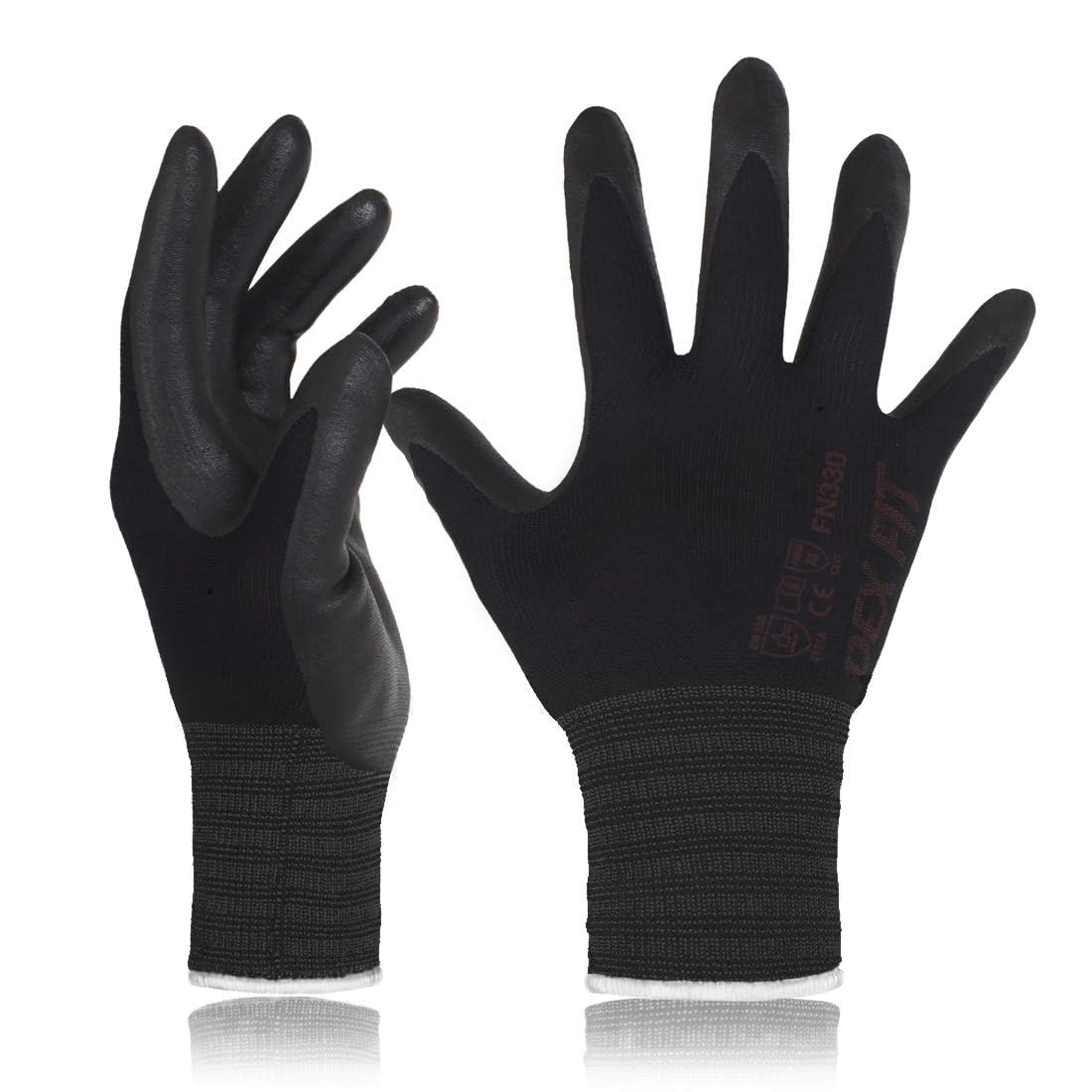 DEX FIT FN330 gloves offer 3D comfort fit for precise, nimble handling.
