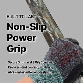 DEX FIT FN330-3D glove on hand in grey and black for versatile wear
