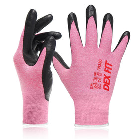 DEX FIT FN330 pink small 3-pack gloves in packaging for easy handling.