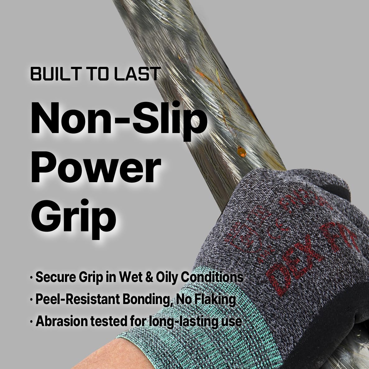 DEX FIT FN330 firm grip helps secure packages and tools.