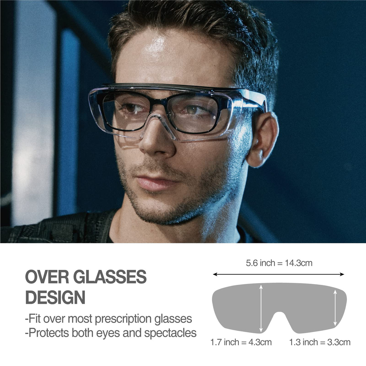 DEX FIT SG210 adjustable temples fit a range of head sizes.