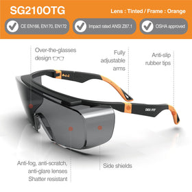DEX FIT SG210 anti-fog coating maintains clear vision in humid conditions.