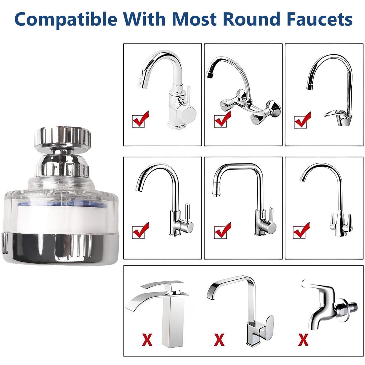 Dexspoeny universal faucet connection fits many taps