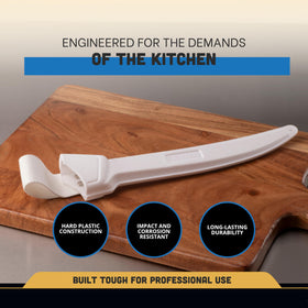 Dexter-Russell WS-1 belt-loop attachment keeps knives within reach at side.