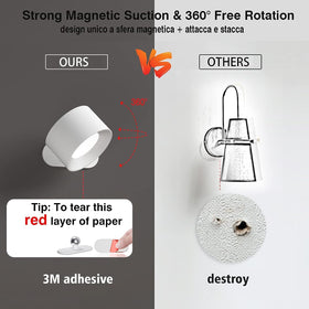 Deyagoo LED wall lamp with touch control and three brightness levels