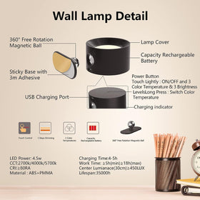 Deyagoo metal-built wall lamp for durable, long-lasting use