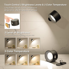 Deyagoo wall sconce with 360 degree rotation for flexible lighting