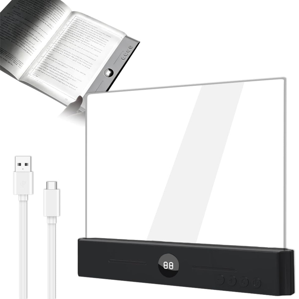 DEYOT Flat Book Light upgrade panel provides even glare-free illumination for night reading