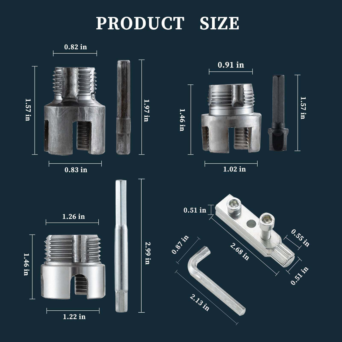 DEZAUP 5pc PVC threading kit 3-4 inch die for quick external threading on PVC pipes.