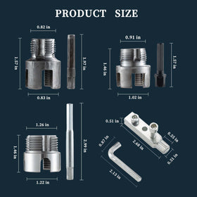 DEZAUP 5pc PVC threading kit 3-4 inch die for quick external threading on PVC pipes.
