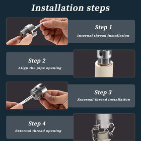 DEZAUP hex shank works with most electric drills for stable, precise threading.