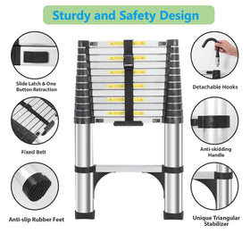 DEZEX 330-lb-load ladder used for sturdy outdoor tasks and home projects.
