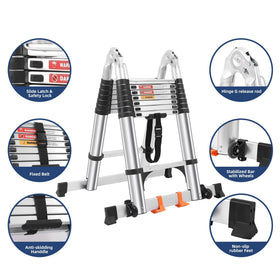 DEZEX ladder wheel system enables easy repositioning between tasks.