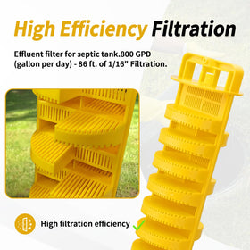 DFNIDY filtration performance showing solids captured at 1/16 inch