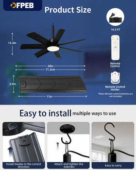 DFPEB gazebo fan hanging hook – quick tool-free setup for terraces and gazebos