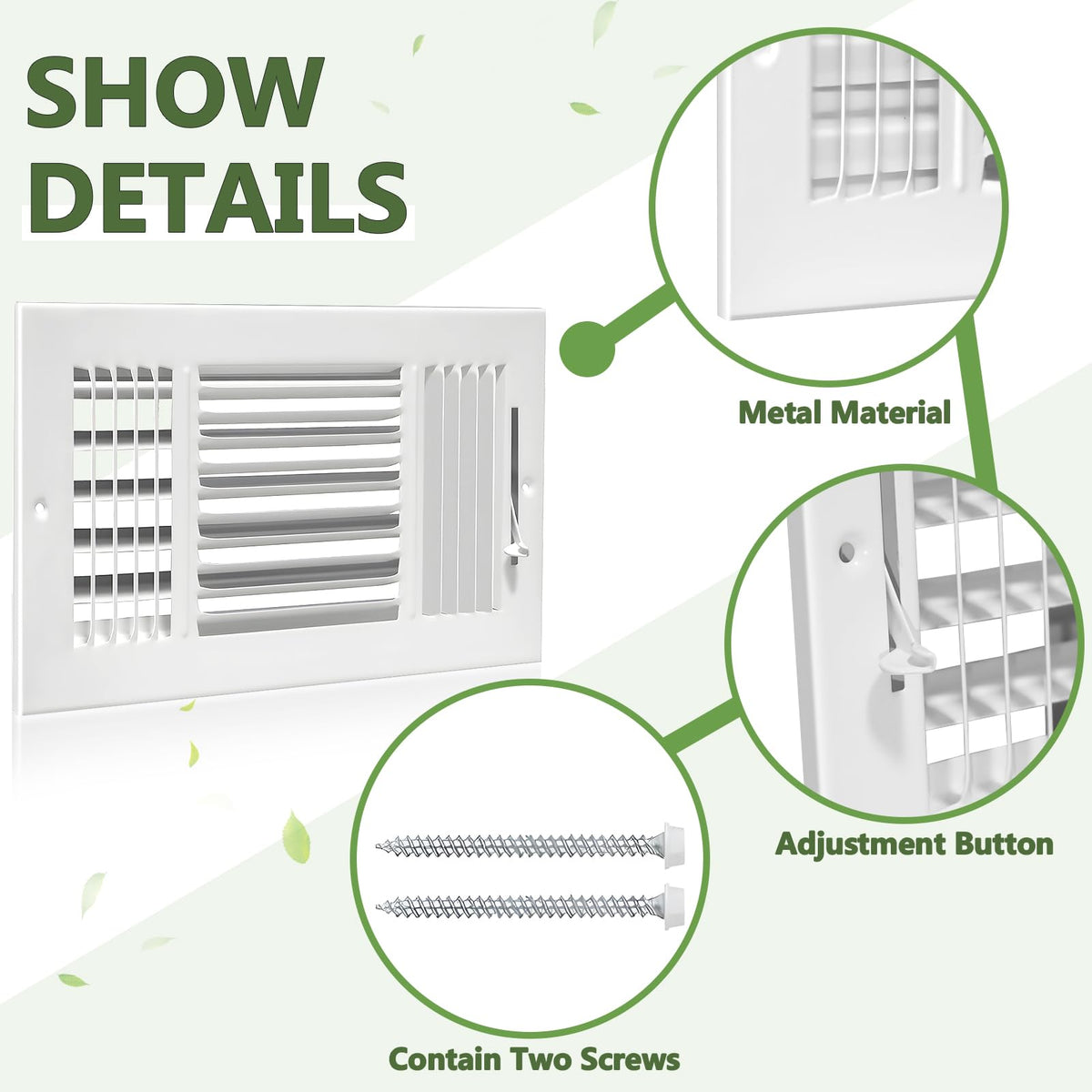 DGB return vent 10x4 size fits standard ducts for easy installation
