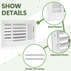 DGB return vent 10x4 size fits standard ducts for easy installation