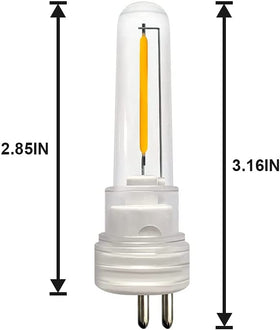 DGE S14 LED bulb six-pack features shatterproof plastic case for durability.