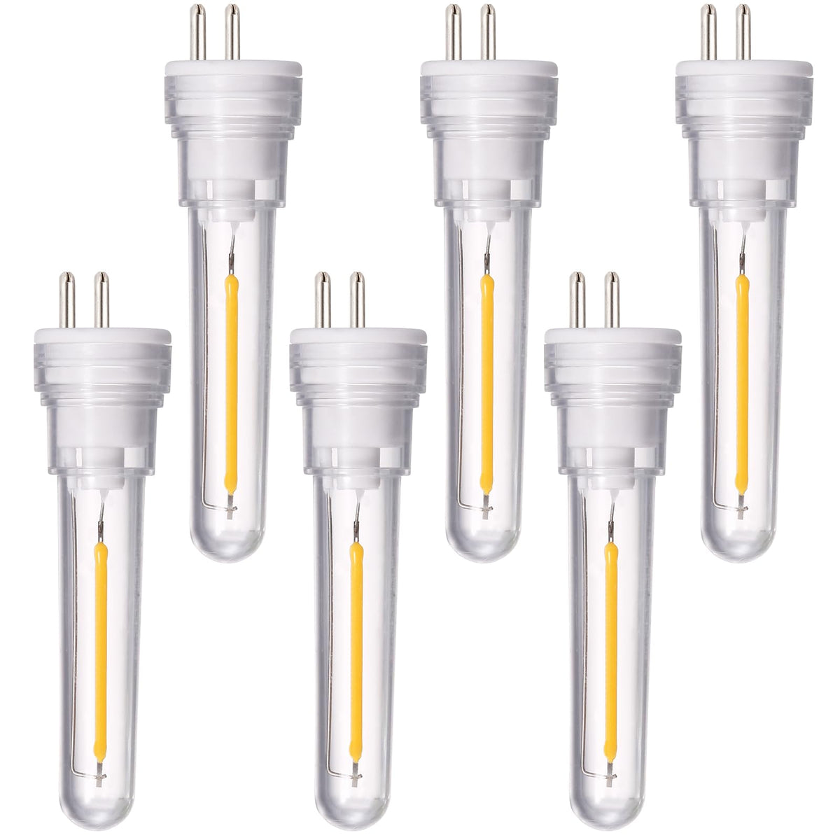 DGE S14 LED bulb six-pack emits a warm-glow for outdoor string lights.
