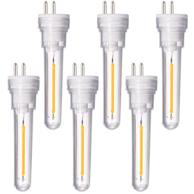 DGE S14 LED bulb six-pack emits a warm-glow for outdoor string lights.