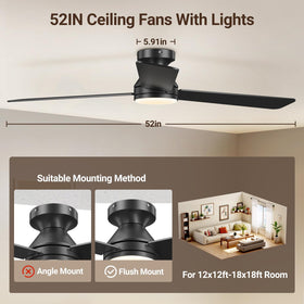 Dgguo dimmable light on ceiling fan for adjustable brightness