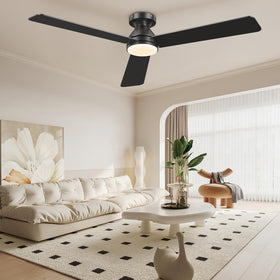 Dgguo low-profile flush mount ceiling fan for indoor and covered outdoor spaces