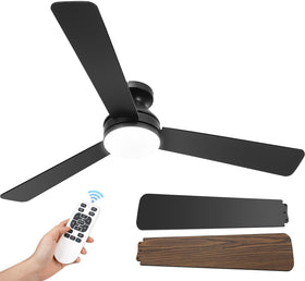 Dgguo 52in ceiling fan with remote for easy control of fan and light