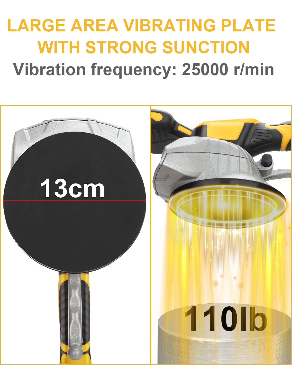 Dglyyxgs strong suction cup provides reliable adhesion for large tiles.