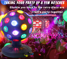 DGRIVERGOD disco ball light battery option ideal for portable events.