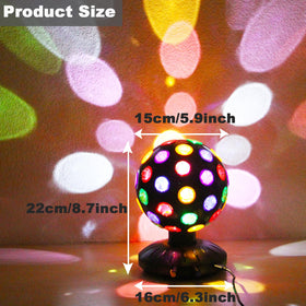 DGRIVERGOD disco ball light showcases rotating movement for lively dance floor vibes.