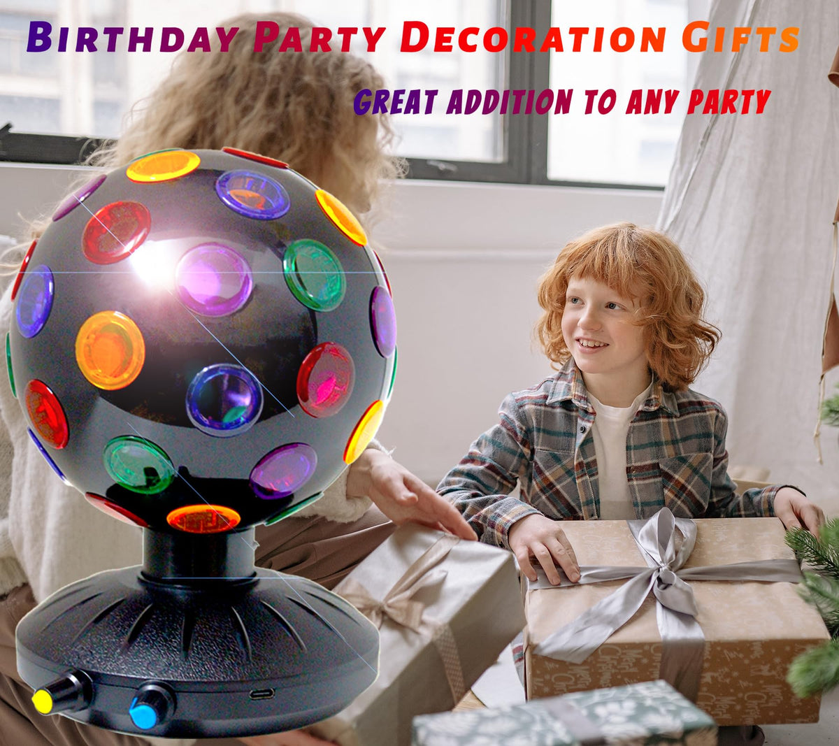DGRIVERGOD disco ball light enhances photos and videos with sparkling reflections.