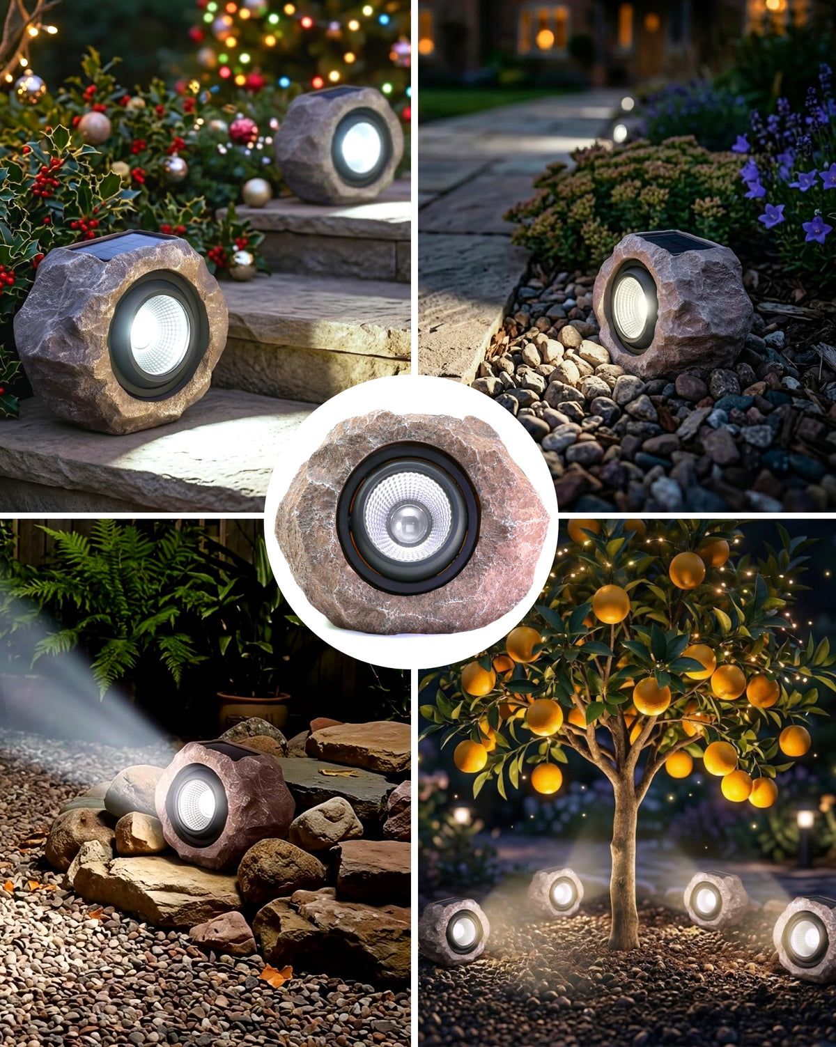 DGSCAK solar rock light ideal for yard, path, and flower bed.